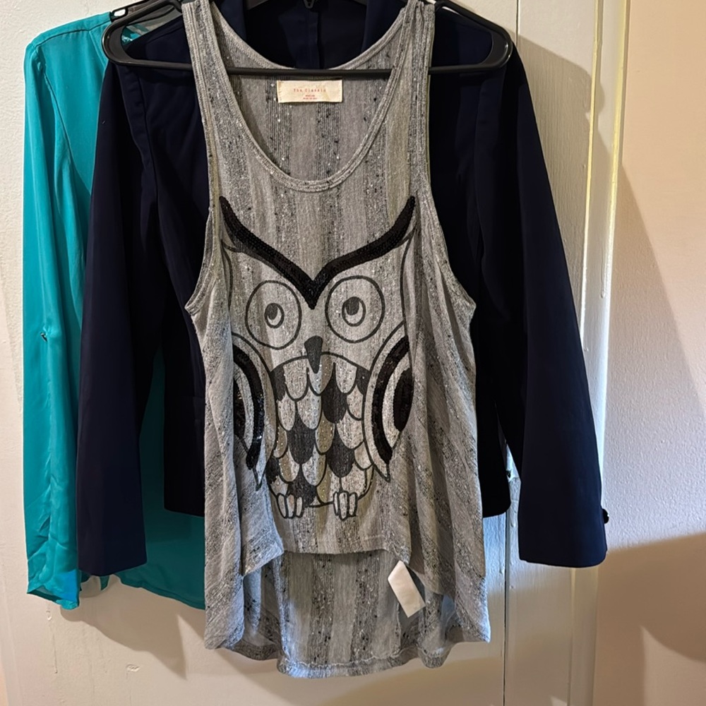 Sequin owl tank